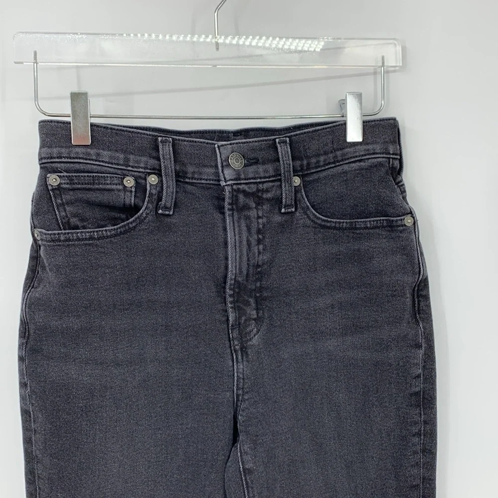 Madewell Perfect Vintage Jean high rise ankle tapered leg mom black denim 26